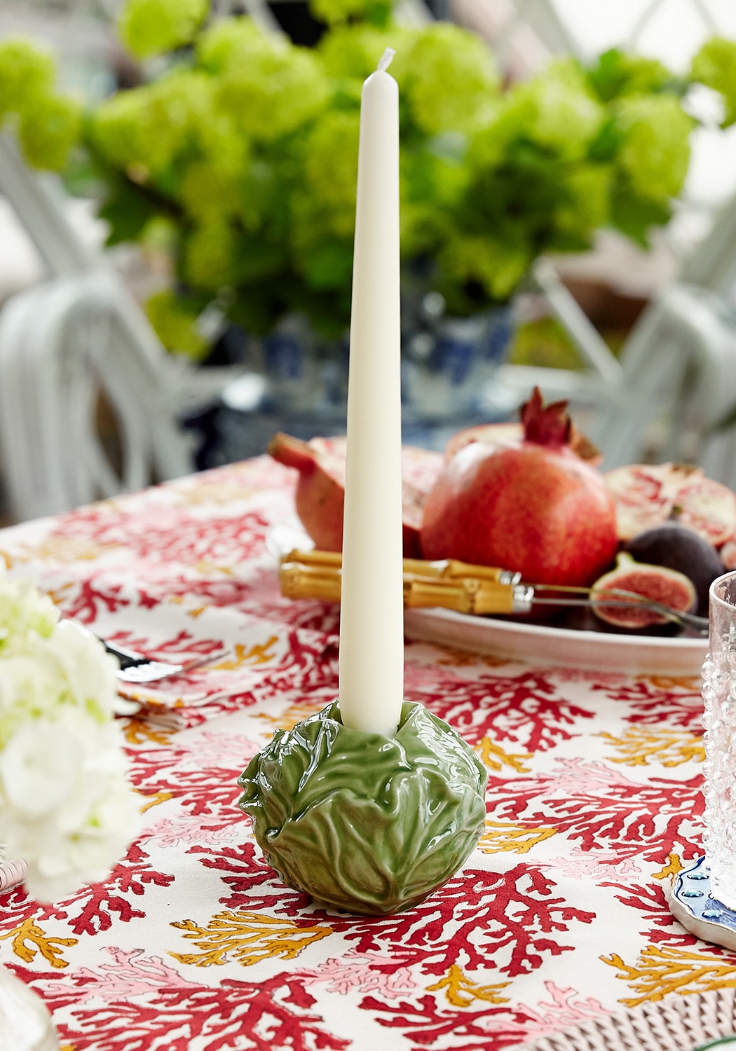 Green Cabbage Candle Holder