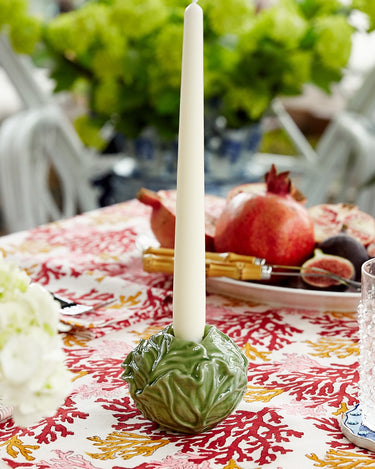 Green Cabbage Candle Holder