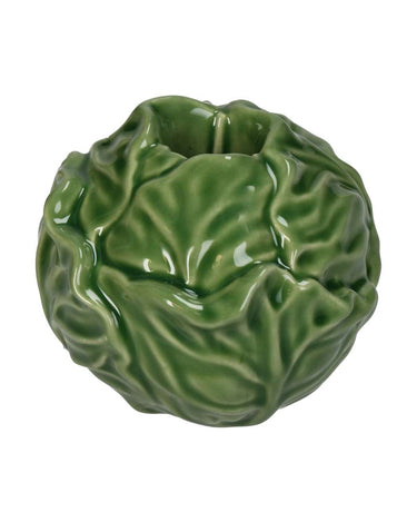 Green Cabbage Candle Holder