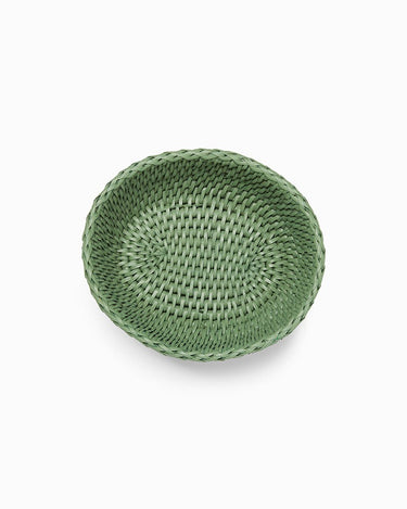 Mayfair Trinket Tray Hold All Rattan Basket in Green
