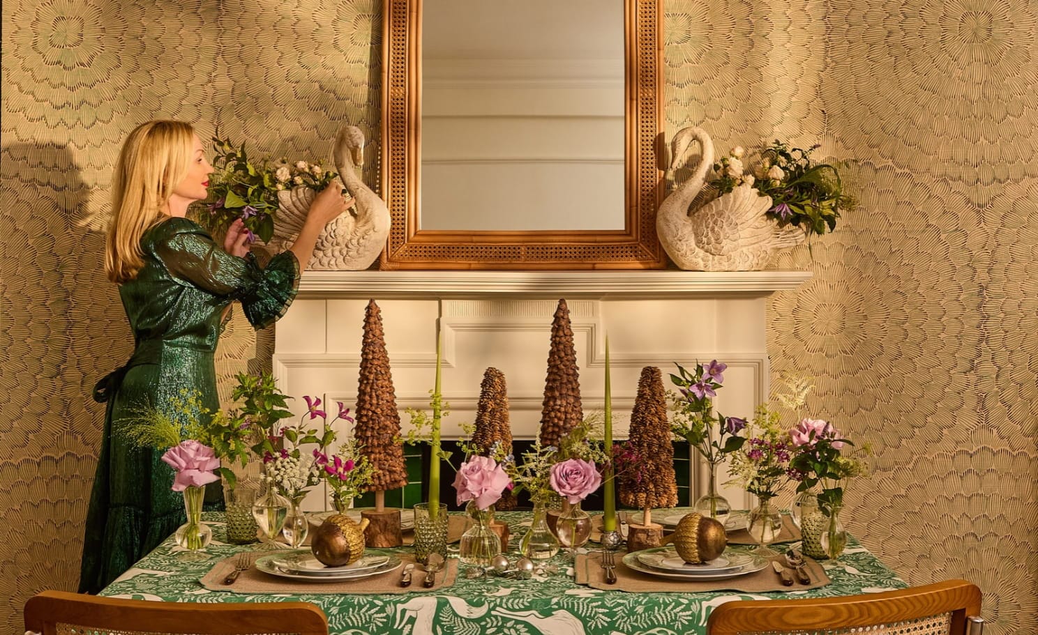 The Swan Queen Holiday Table Setting