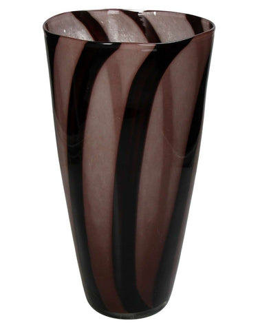 Two-Tone brown striped vase Tall
