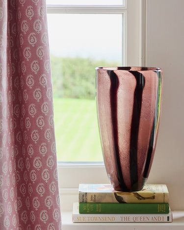 Two-Tone brown striped vase Tall
