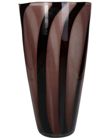 Two-Tone brown striped vase Tall
