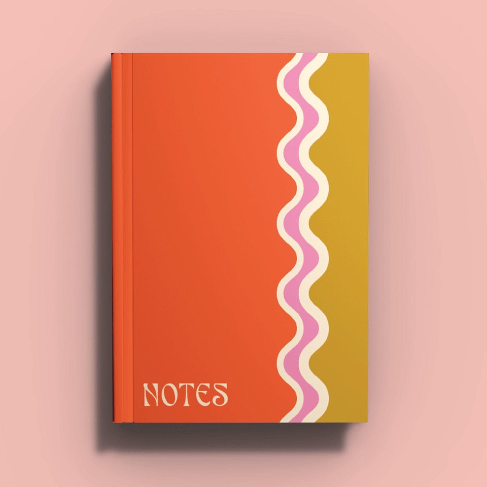 A5 Lay Flat Notebook | Wiggle Wave | Lined - Casa by Josephine Jenno