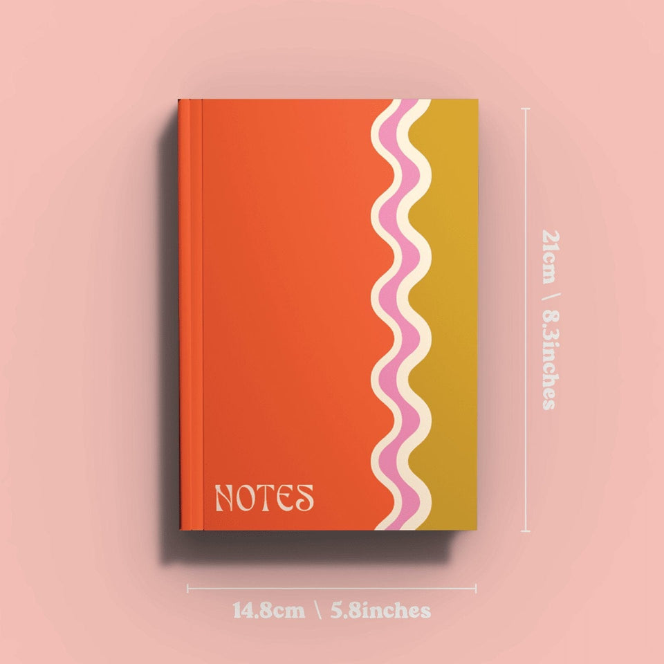 A5 Lay Flat Notebook | Wiggle Wave | Lined - Casa by Josephine Jenno