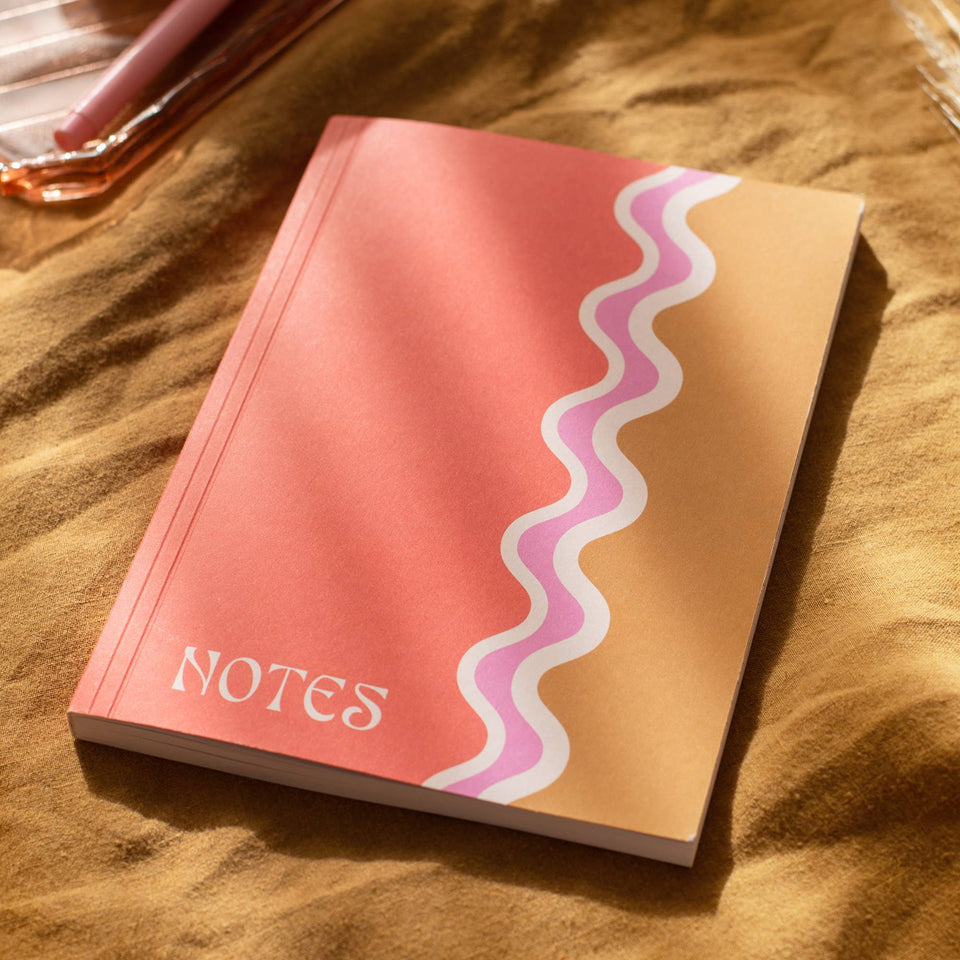 A5 Lay Flat Notebook | Wiggle Wave | Lined - Casa by Josephine Jenno