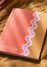A5 Lay Flat Notebook | Wiggle Wave | Lined - Casa by Josephine Jenno