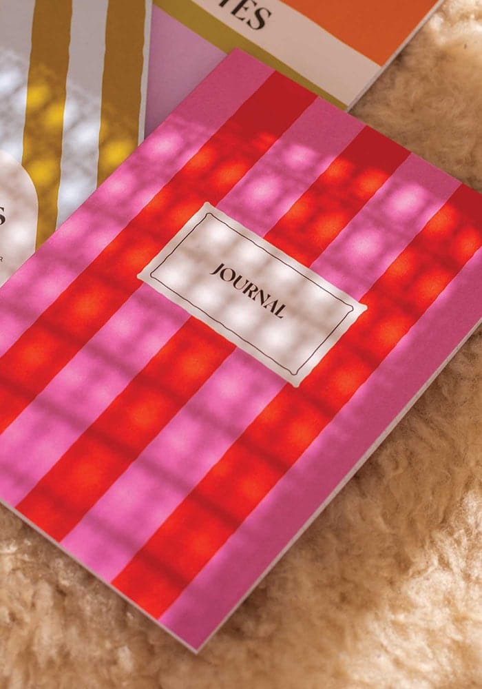 A5 Lined Notebook | Hot Pink Stripe - Casa by Josephine Jenno