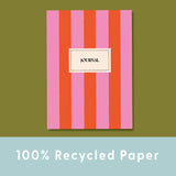 A5 Lined Notebook | Hot Pink Stripe - Casa by Josephine Jenno
