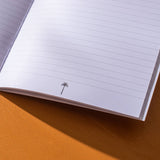 A5 Lined Notebook | Peach & Cherry Check - Casa by Josephine Jenno