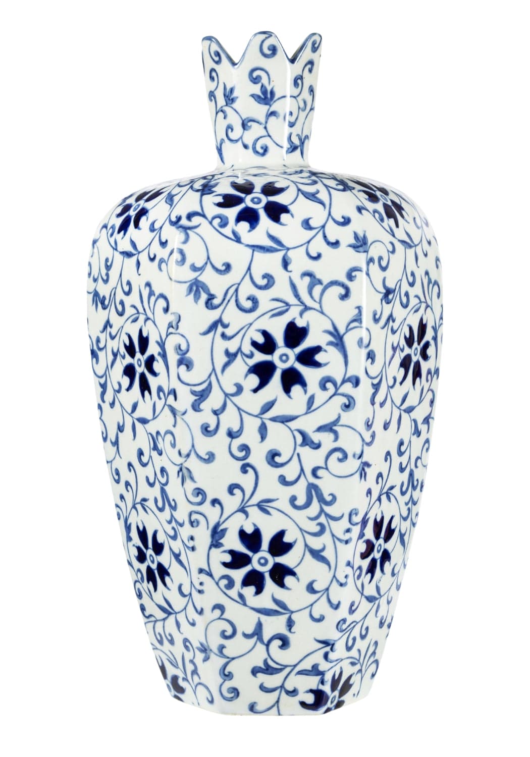 Alice Modern Chinese Blue and White Bottle Delft Vase - Casa by Josephine Jenno