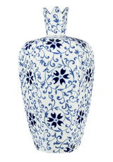 Alice Modern Chinese Blue and White Bottle Delft Vase - Casa by Josephine Jenno