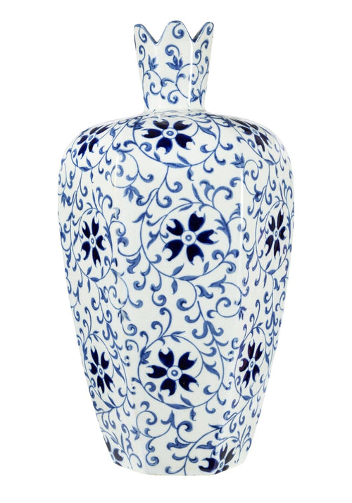 Alice Modern Chinese Blue and White Bottle Delft Vase