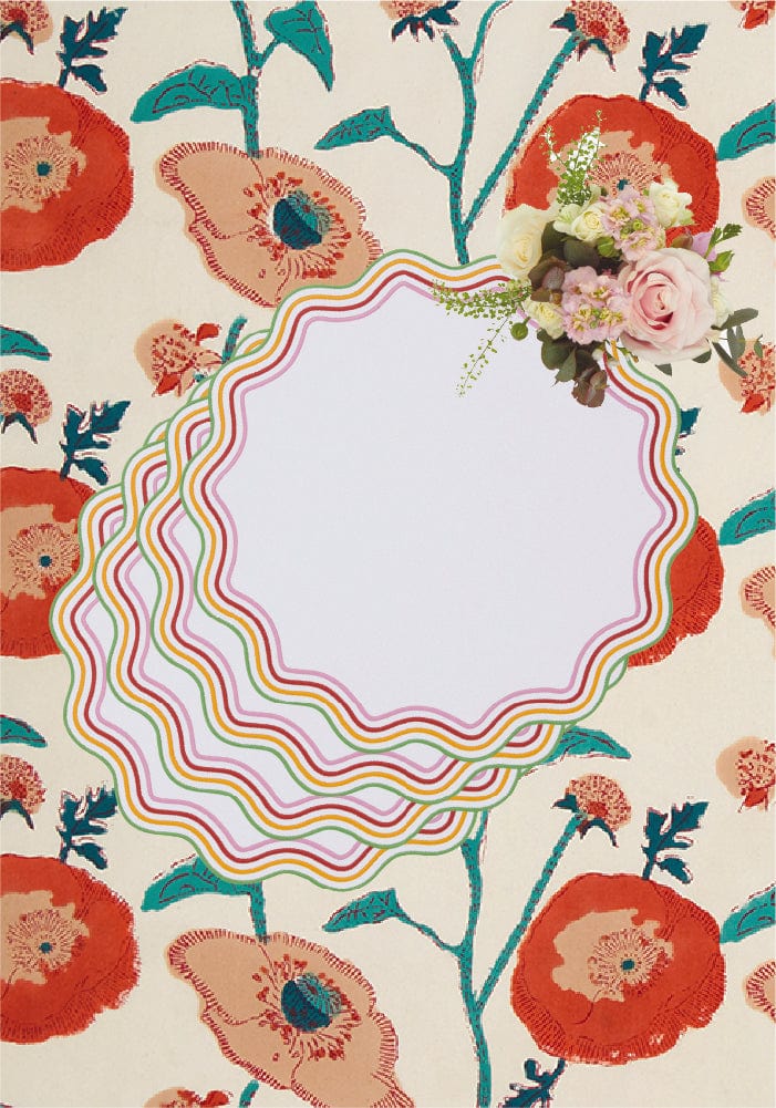 Alice Multi Coloured Trim Placemats - Set of 4 - Casa by Josephine Jenno