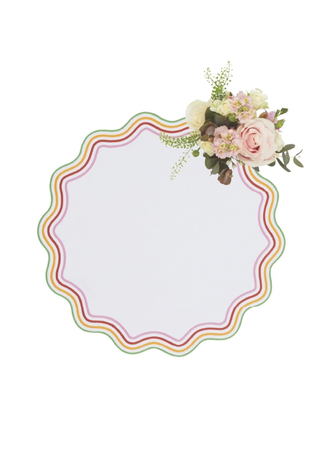 Alice Multi Coloured Trim Placemats - Set of 4 - Casa by Josephine Jenno
