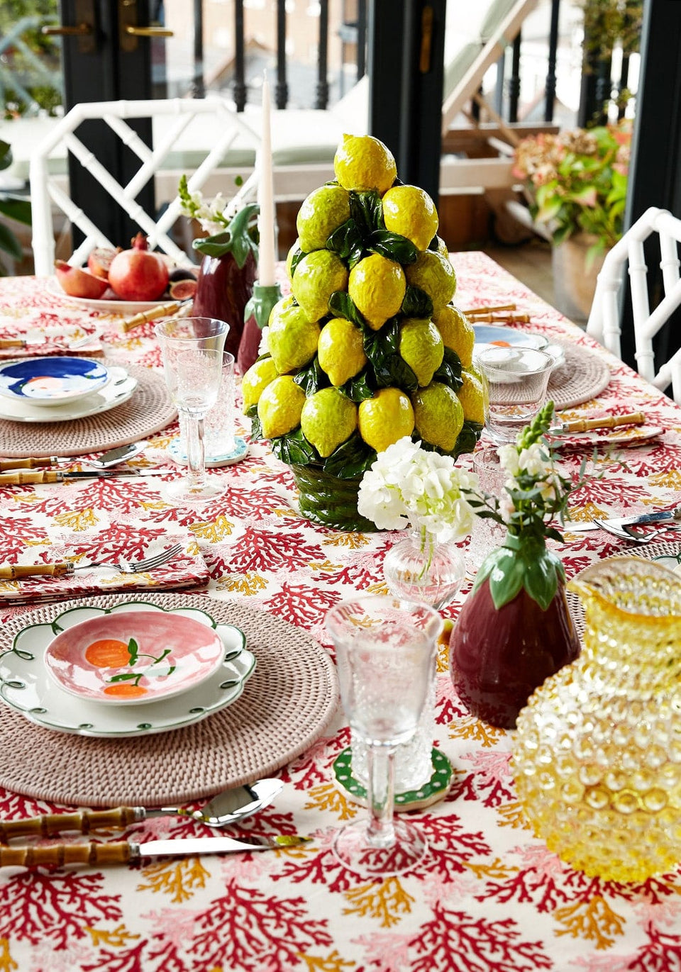 An Italian Mid - Century Ceramic Lemon Basket - Casa by Josephine Jenno