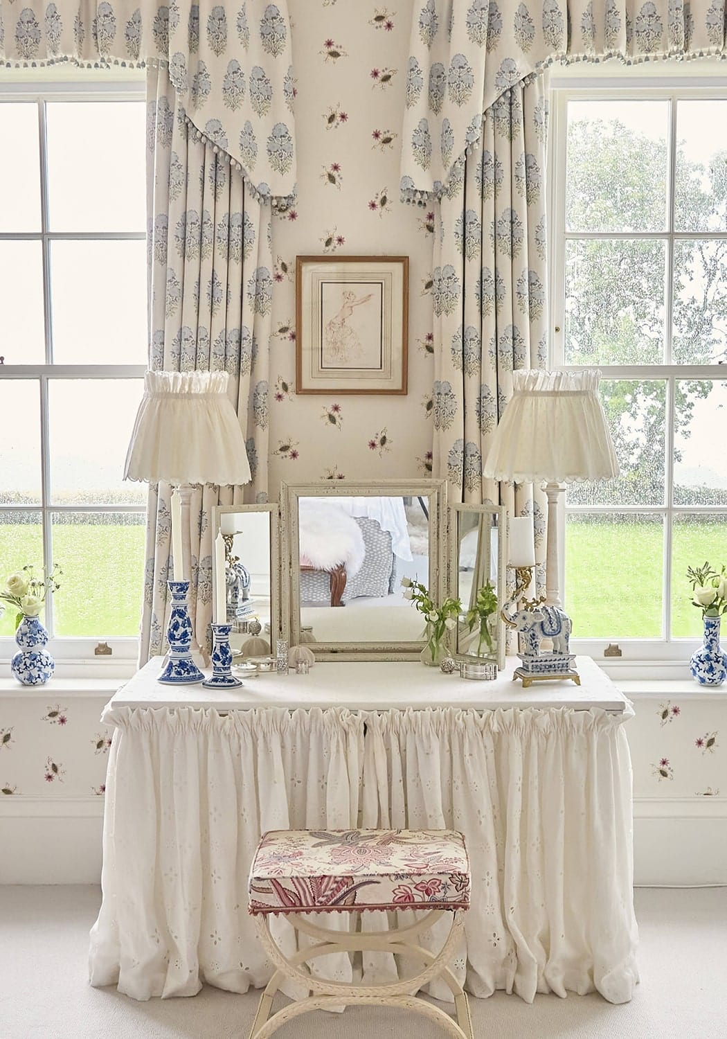 Anna Blue Delft Candle Holder Medium - Set of 2 - Casa by Josephine Jenno