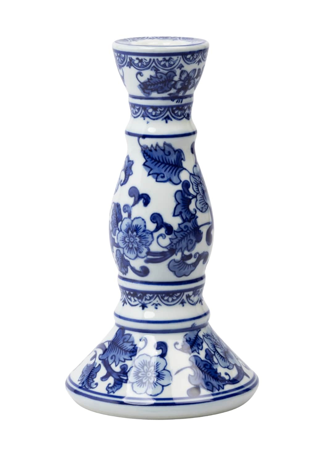 Anna Blue Delft Taper Small Candle Holder - Set of 2 - Casa by Josephine Jenno