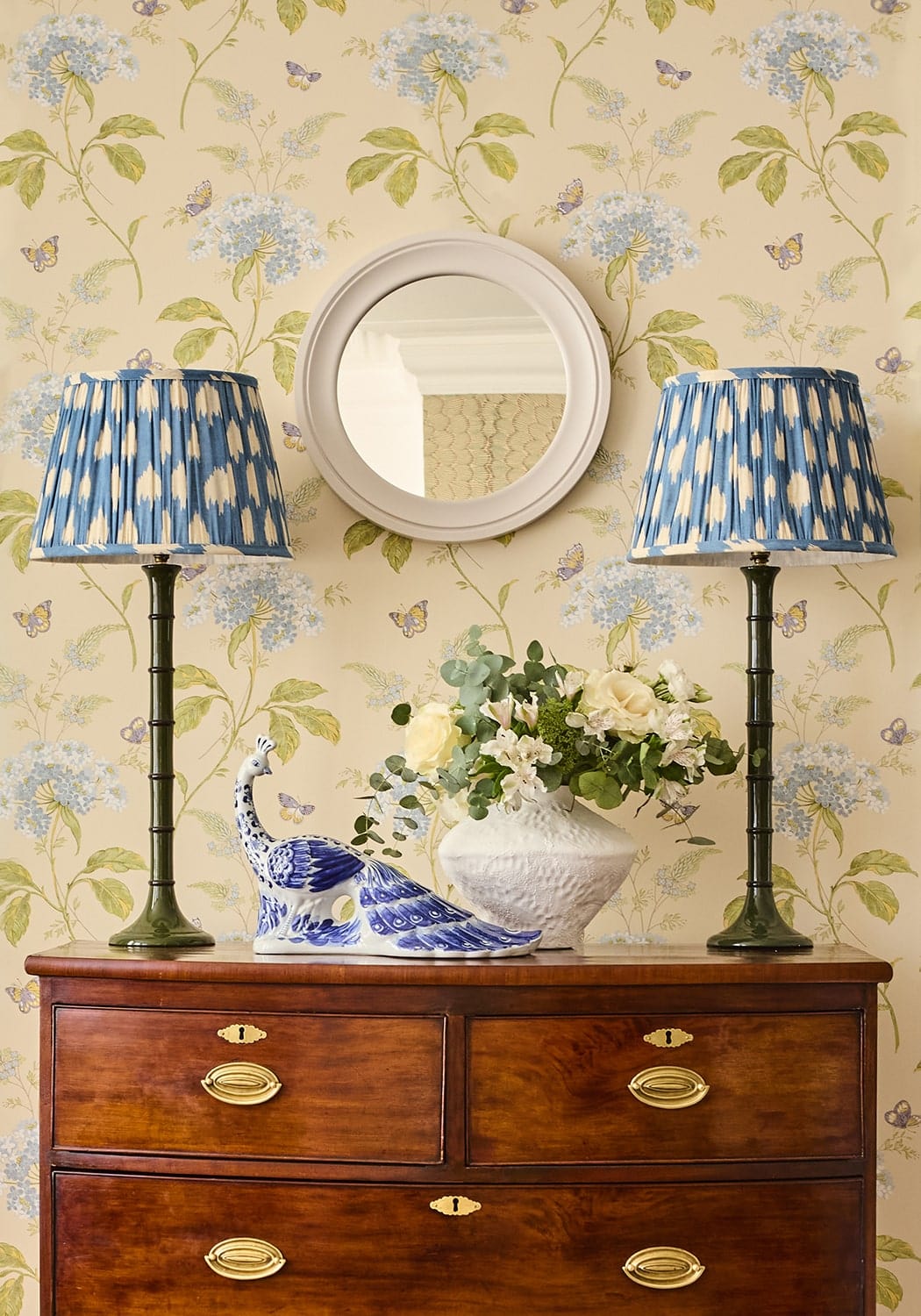 Antoinette Feathered Delft Peacock - Casa by Josephine Jenno