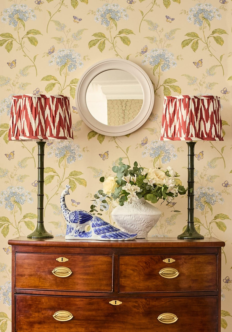 Antoinette Feathered Delft Peacock - Casa by Josephine Jenno