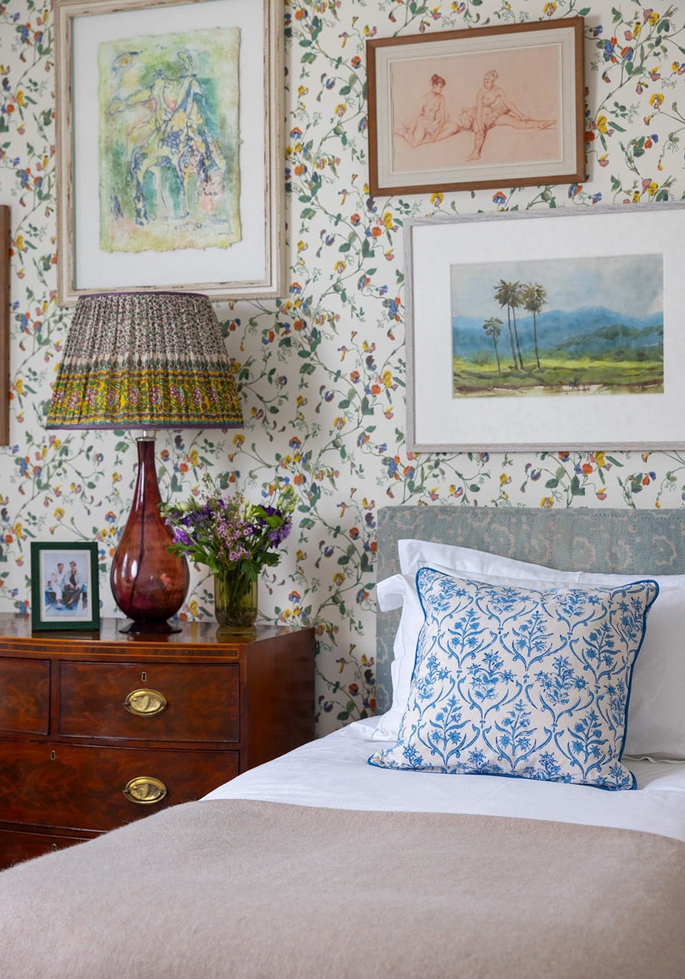 Antonia Arctic Vine Cushion Cover - Casa by Josephine Jenno