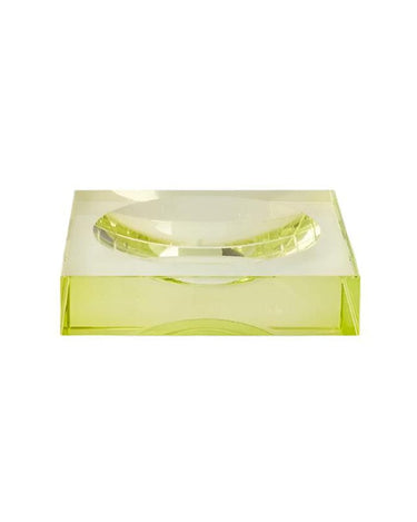 Chelsea Glass Trinket Tray - Yellow/Green