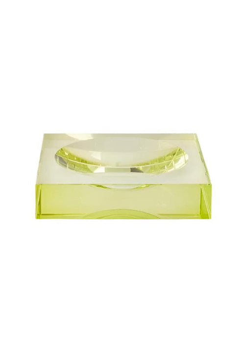 Chelsea Glass Trinket Tray - Yellow/Green