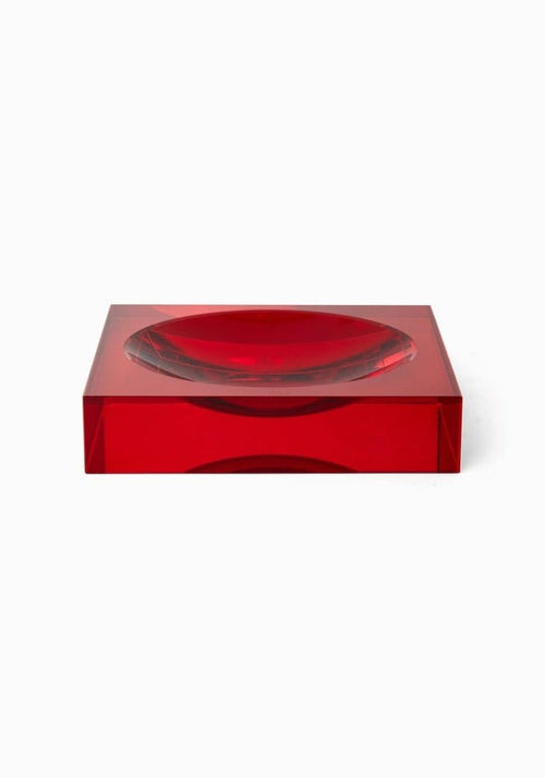 Chelsea Sweet Glass Trinket Tray - Red