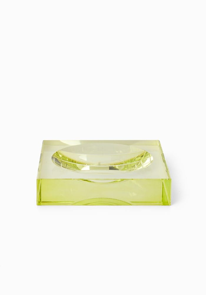 Italians Do It better Glass Tray - Yellow/Green