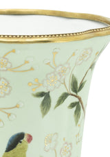 Aurora Regency Style Songbird Porcelain and Metal Vase - Casa by Josephine Jenno