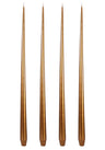 Aurora Tall Slender Taper Candles - Gold