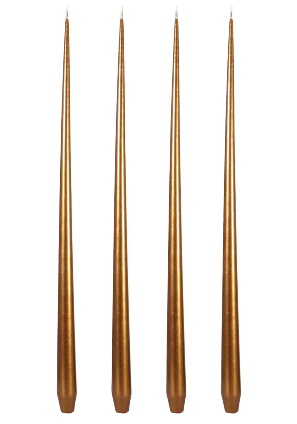 Aurora Tall Slender Taper Candles - Gold - Casa by Josephine Jenno