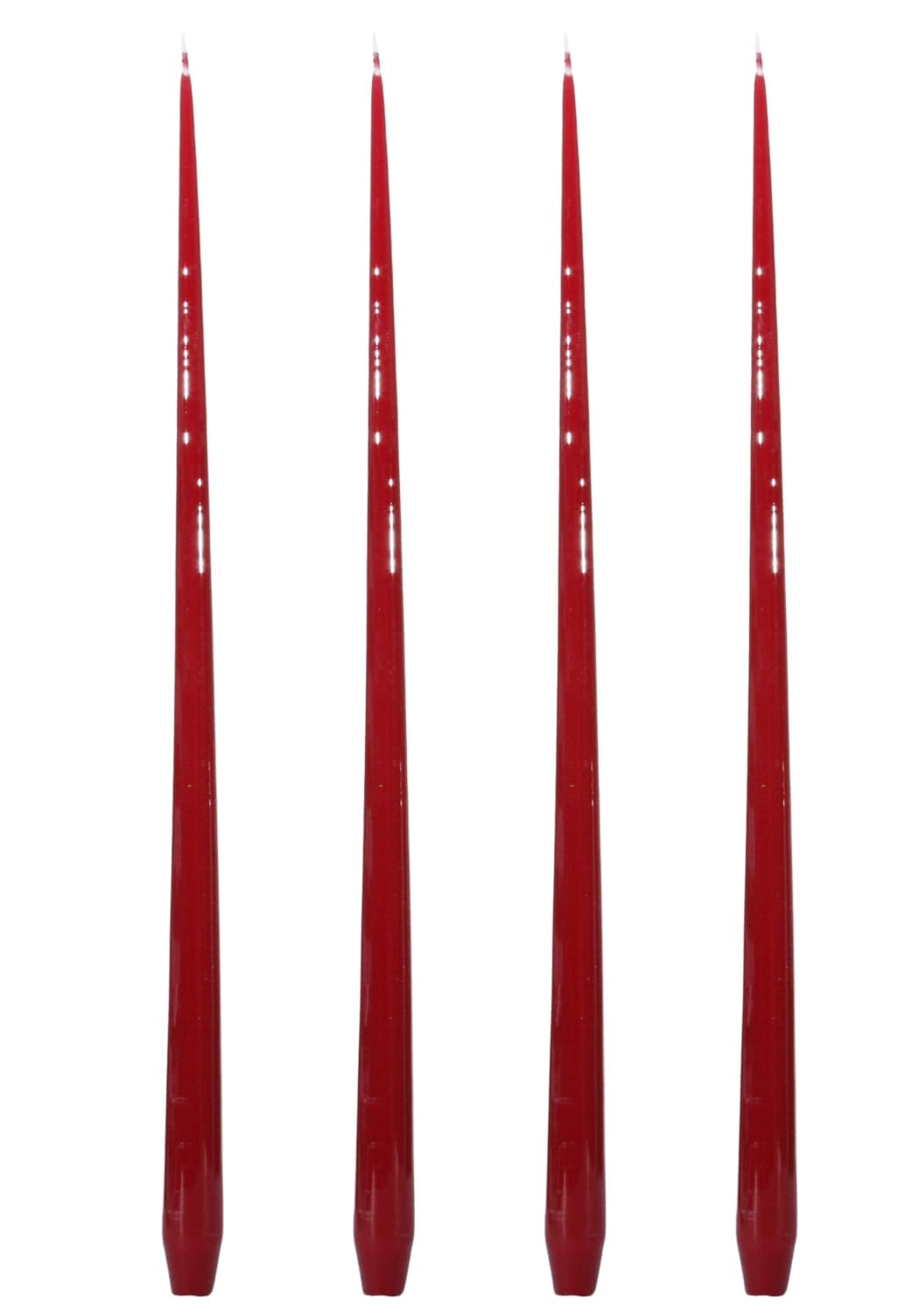 Aurora Tall Slender Taper Candles - Red - Casa by Josephine Jenno