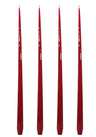 Aurora Tall Slender Taper Candles - Red