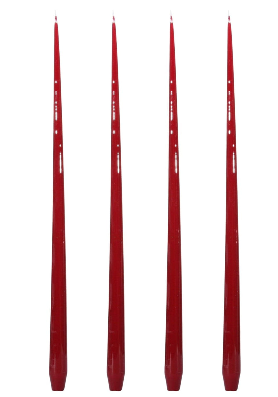 Aurora Tall Slender Taper Candles - Red - Casa by Josephine Jenno