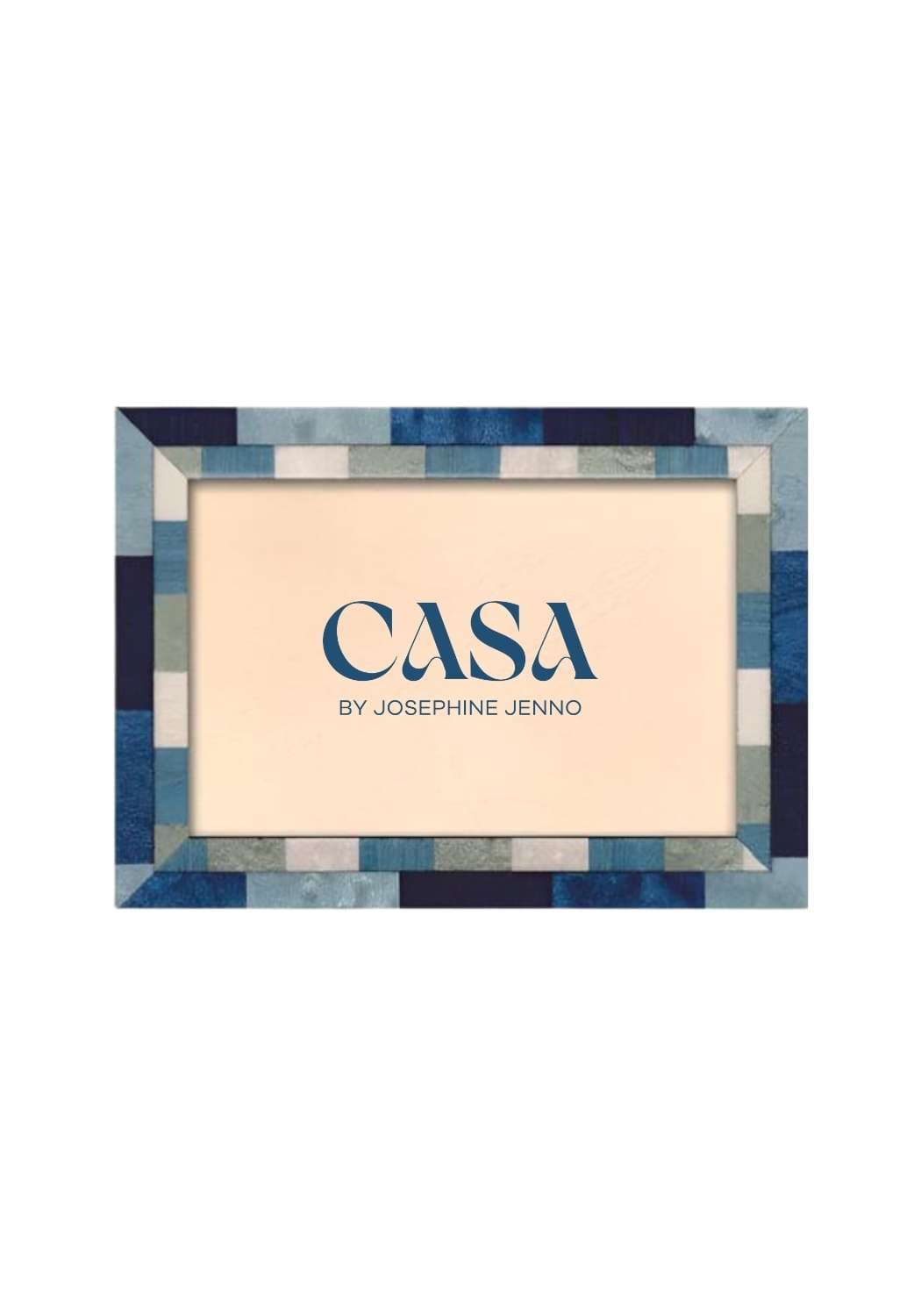 Baby Blue Marquetry Photo Frame 6x4" - Casa by Josephine Jenno