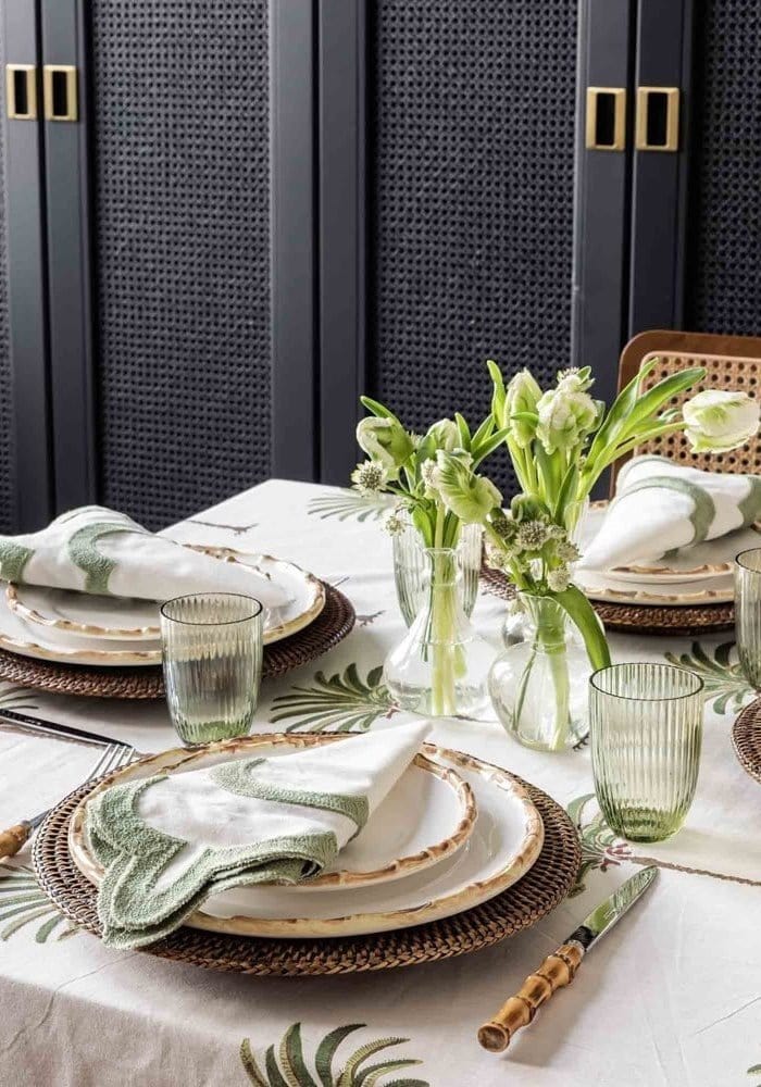 Bamboo Trim Dessert Plates - Set of 6 - Casa by Josephine Jenno