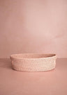 Cotswolds Oval Rattan Basket Pink - Set of 2