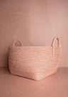 Handy Handwoven Rattan Basket - Pink