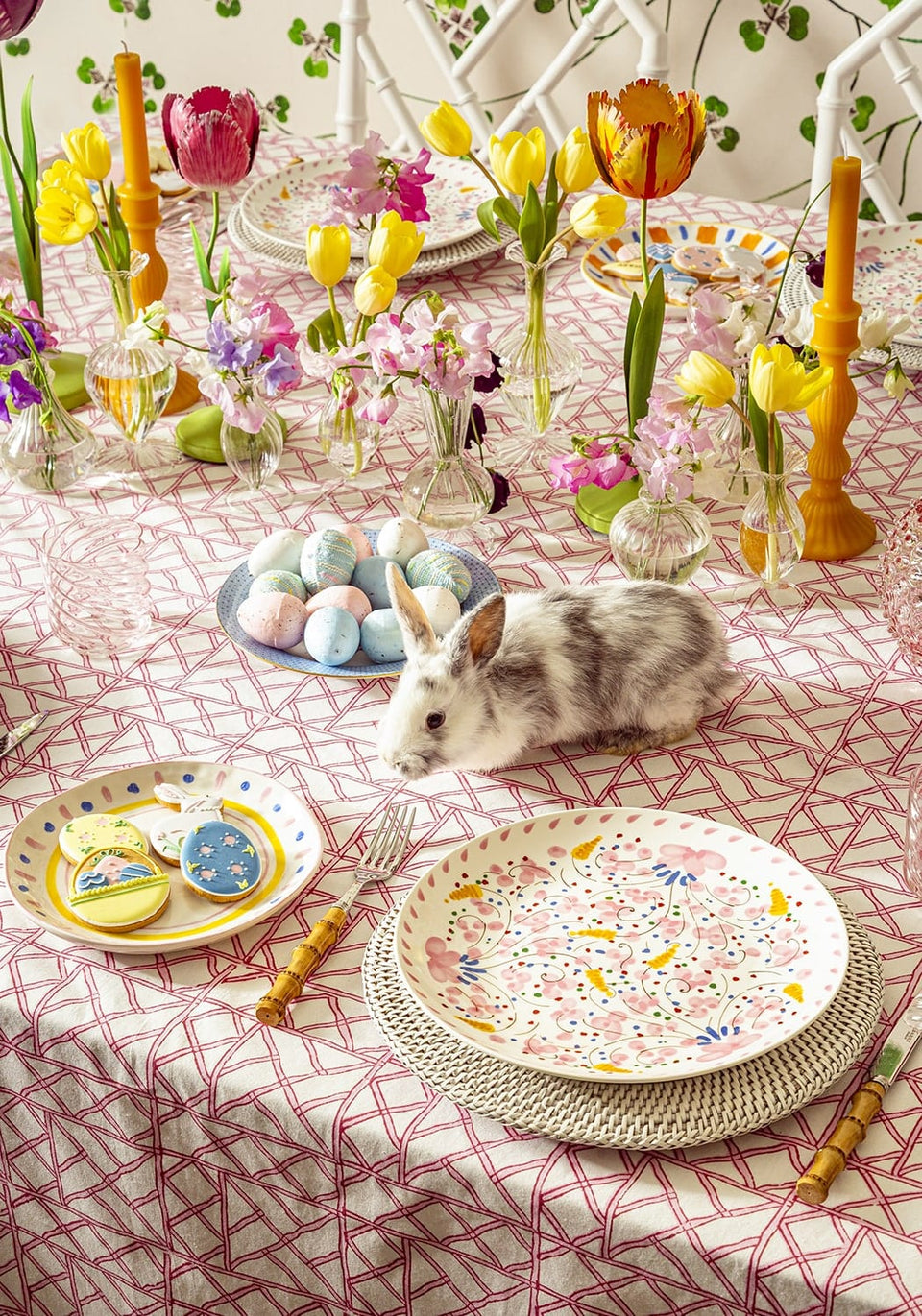 Beatrice Springtime Dinner Plate - Set of 6 Pink - Casa by Josephine Jenno