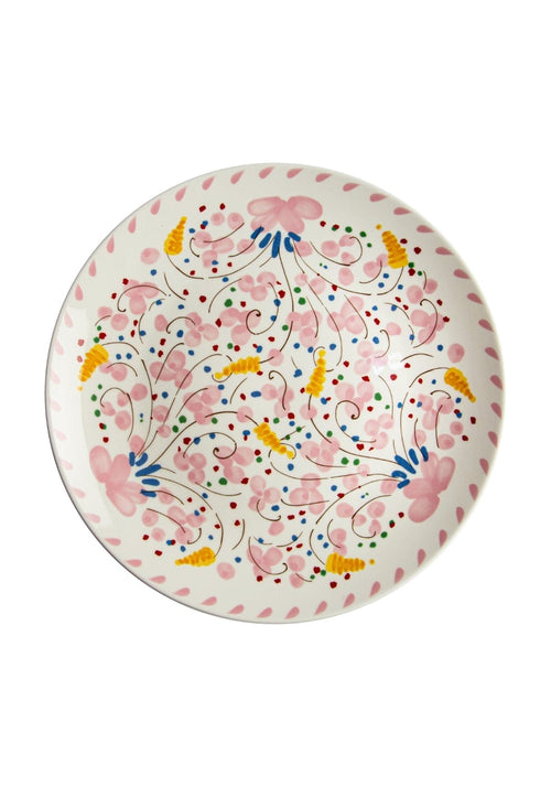 Beatrice Pink Deruta Style Dinner Plate - Set of 6