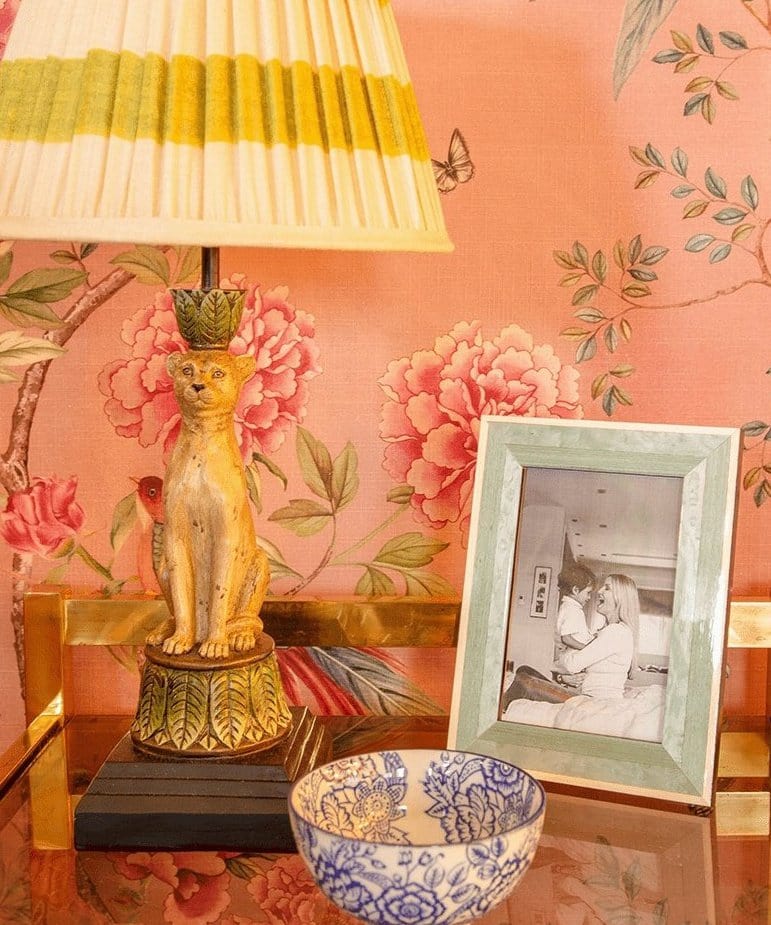 Beautiful Blue Marquetry Photo Frame with White Stripe 6x4" - Casa by Josephine Jenno