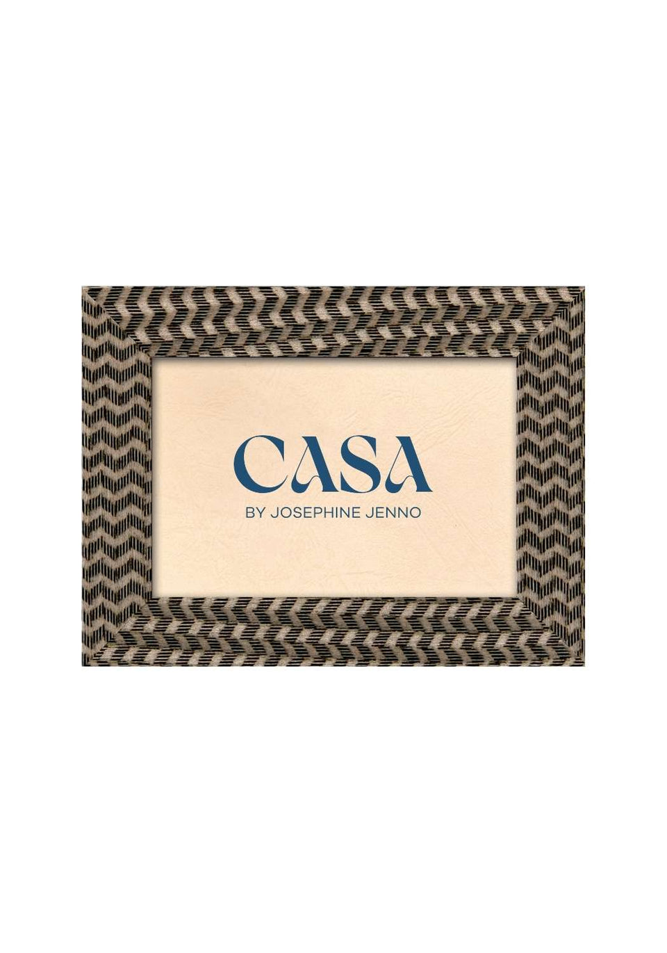 Black and Brown Marquetry Pattern Photo Frame 6x4" - Casa by Josephine Jenno