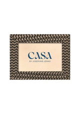 Black and Brown Marquetry Pattern Photo Frame 6x4" - Casa by Josephine Jenno