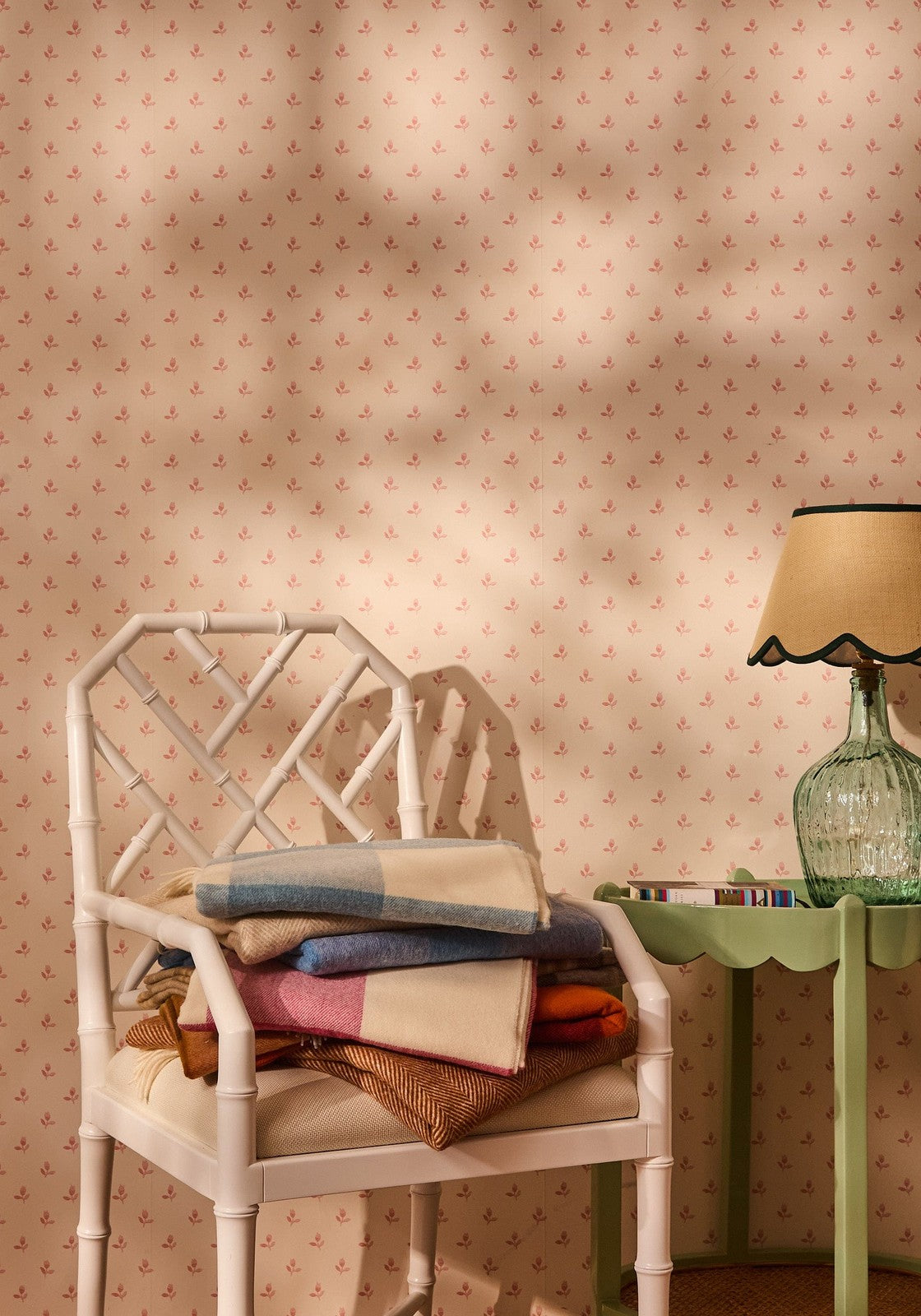 Lucy's Sky Blue Checker Merino Throw Blanket