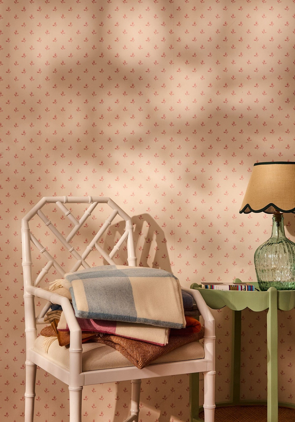 Lucy's Sky Blue Checker Merino Throw Blanket