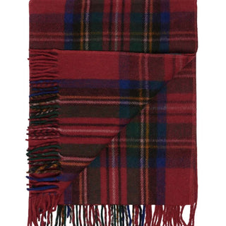 Recycled Wool Knee Blanket in Stewart Royal Tartan