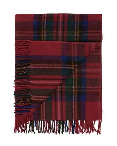 Recycled Wool Knee Blanket in Stewart Royal Tartan