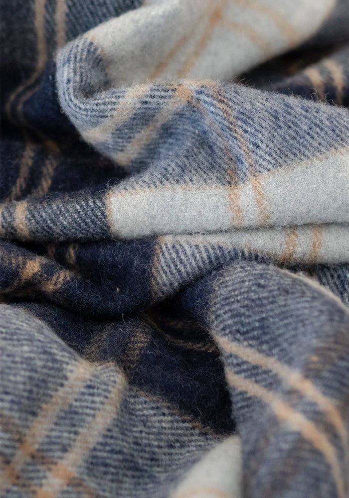 Recycled Wool Picnic Blanket Stewart Dress Tartan & Carrier